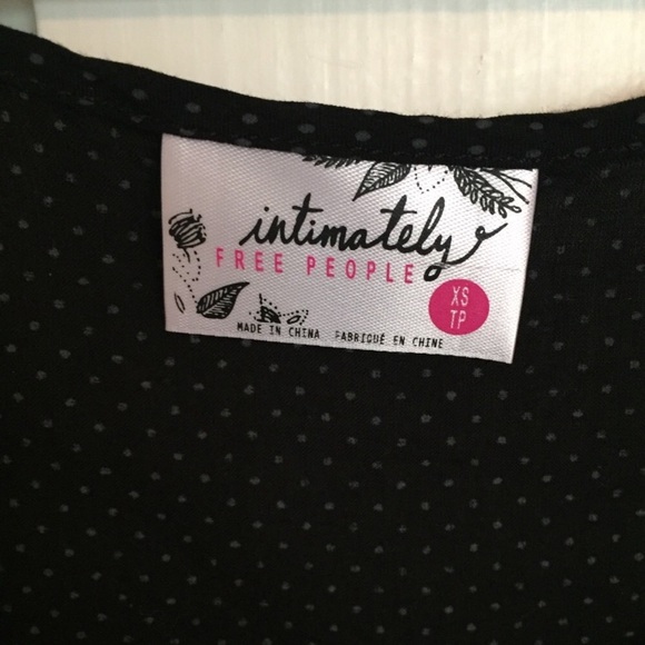 Free people voile and lace trapeze slip dress BLACK XS $88 - Picture 4 of 6